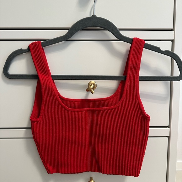 Babaton Sculpt Knit Squareneck Cropped Tank - Picture 2 of 2